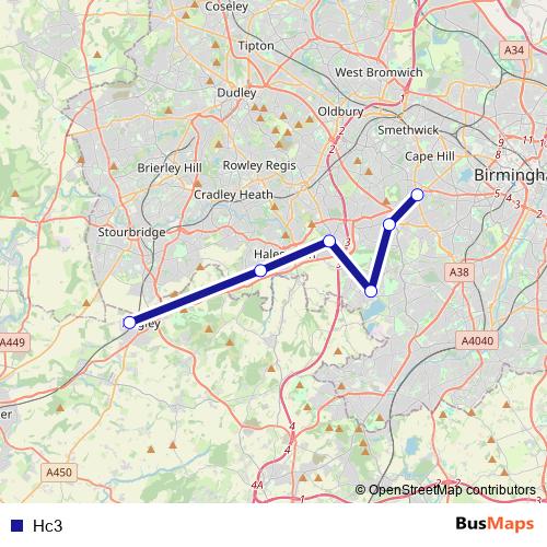 Hc3 bus Line Map