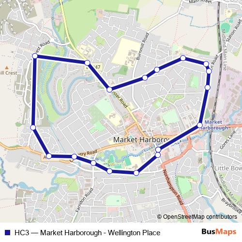 HC3 bus Line Map