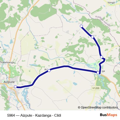 5964 bus Line Map