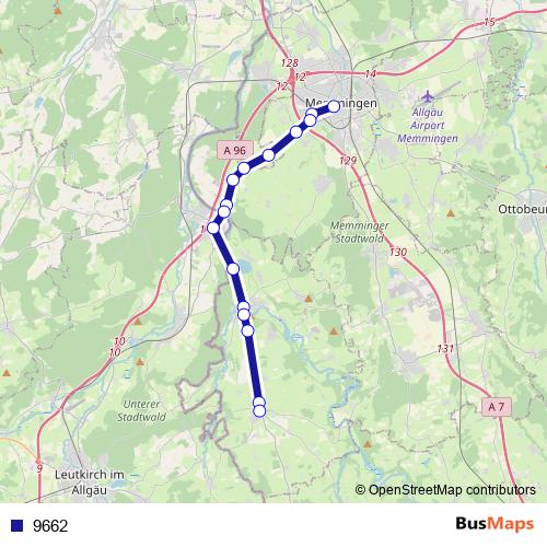 9662 bus Line Map