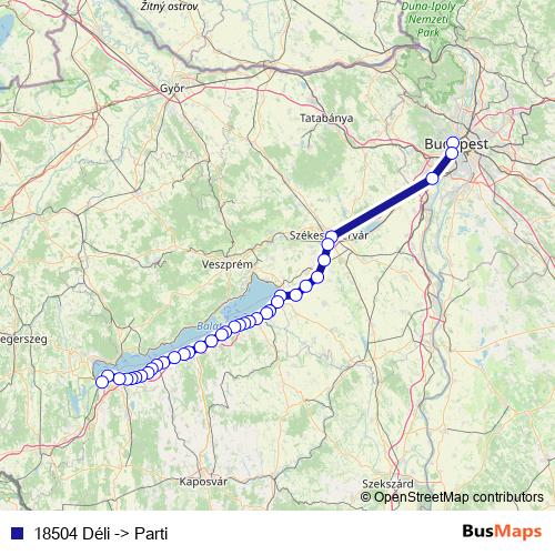 18504 Déli -> Parti rail Line Map