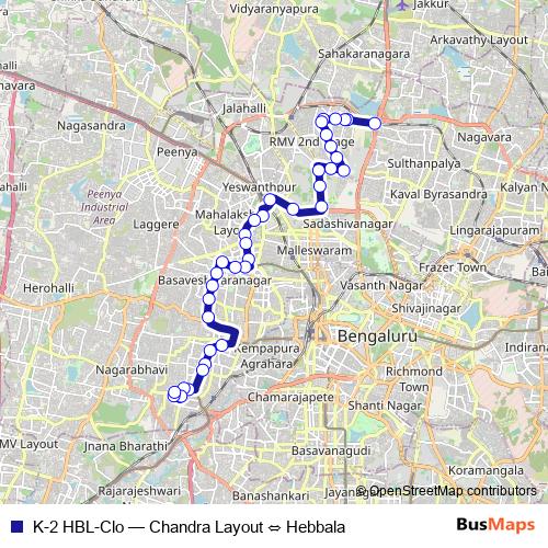K-2 HBL-Clo bus Line Map