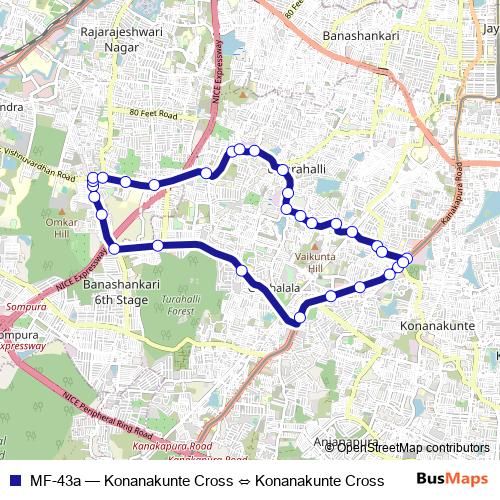 MF-43a bus Line Map