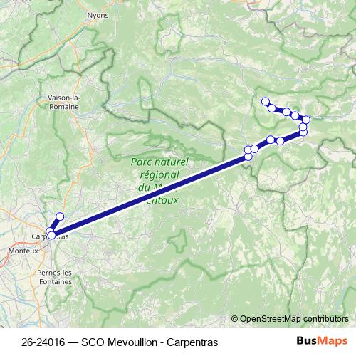 26-24016 bus Line Map