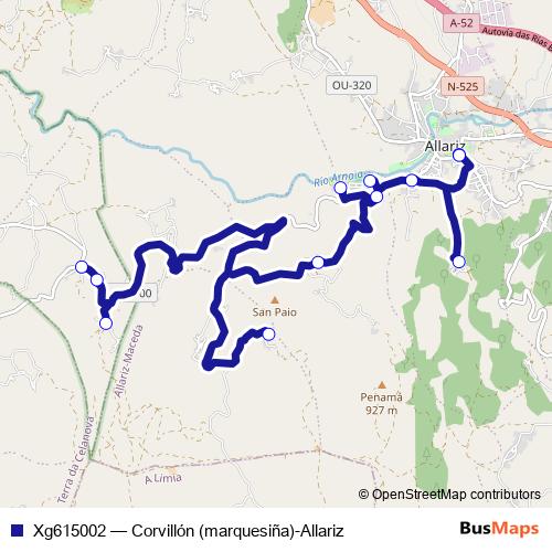 Xg615002 bus Line Map