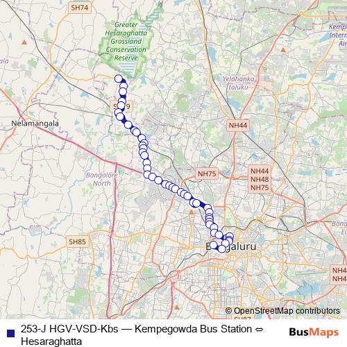 253-J HGV-VSD-Kbs bus Line Map