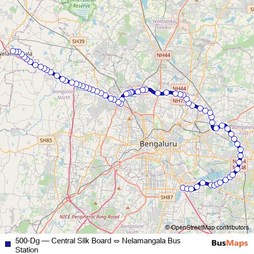 500-Dg bus Line Map
