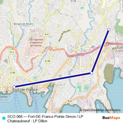 SCO 068 bus Line Map