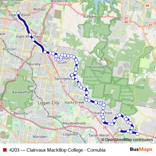 4203 bus Line Map