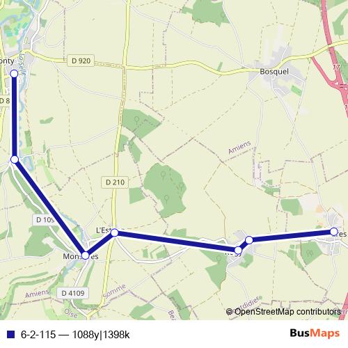 6-2-115 bus Line Map