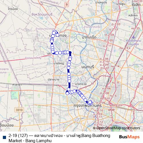 2-19 (127) bus Line Map