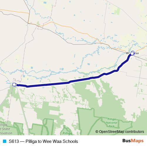 S613 bus Line Map