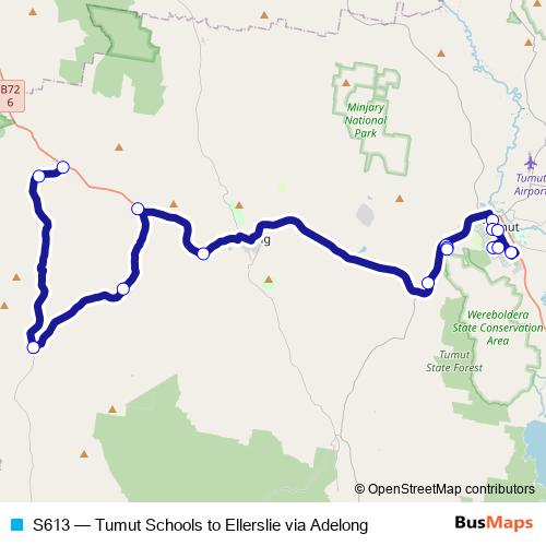 S613 bus Line Map