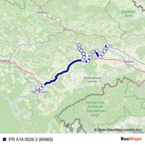 PR A18 0526 2 (64865) bus Line Map