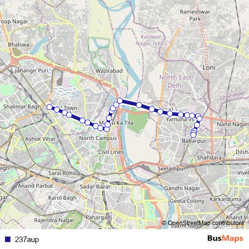 237aup bus Line Map