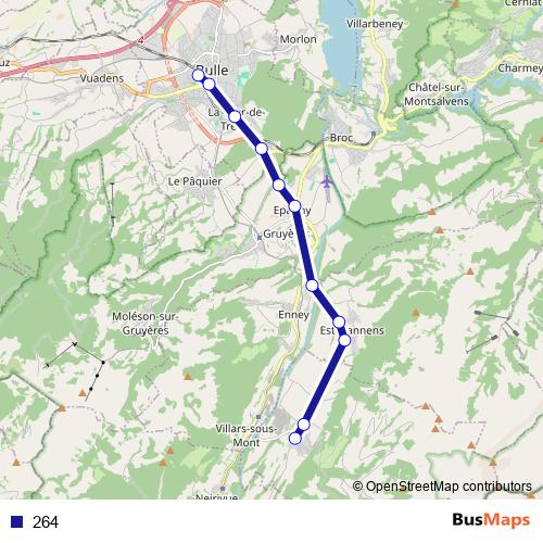 264 bus Line Map