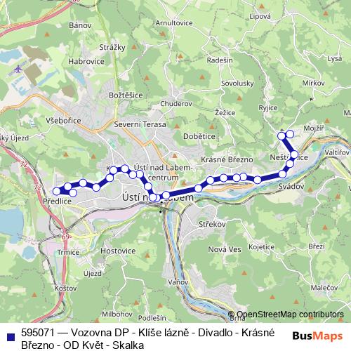 595071 trolleybus Line Map