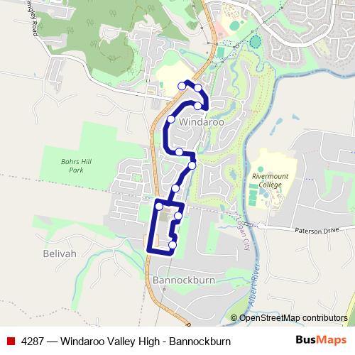 4287 bus Line Map