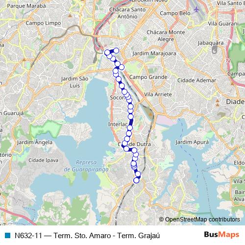 N632-11 bus Line Map