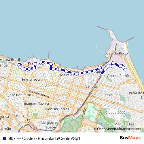 907 bus Line Map