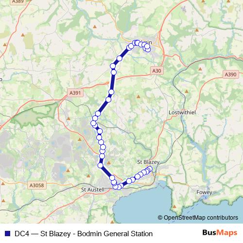 DC4 bus Line Map