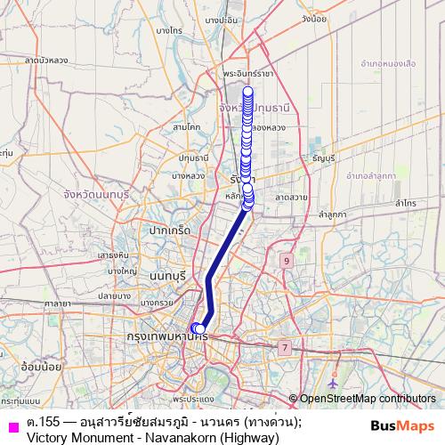 ต.155 bus Line Map