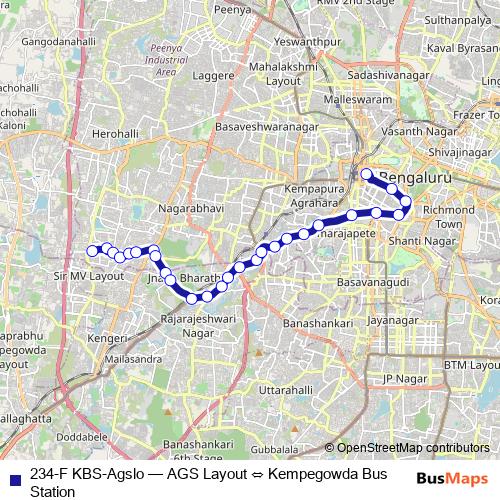 234-F KBS-Agslo bus Line Map