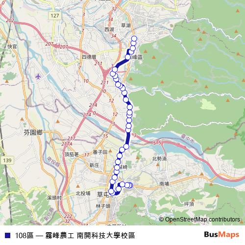 108區 bus Line Map