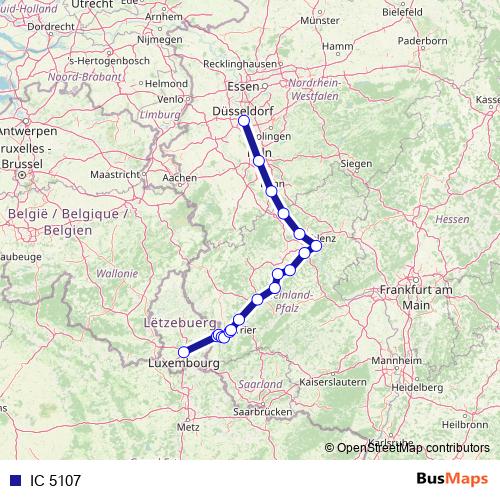 IC 5107 rail Line Map