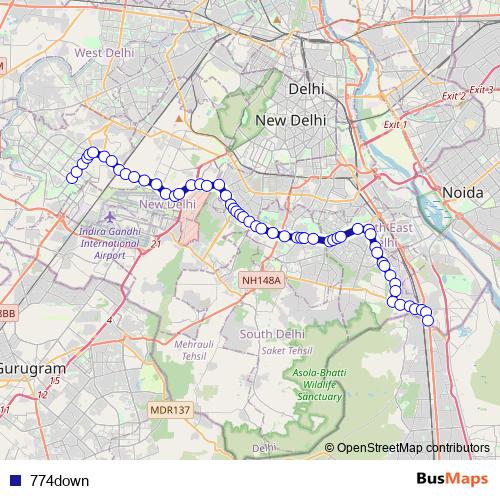774down bus Line Map