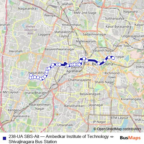 238-UA SBS-Ait bus Line Map
