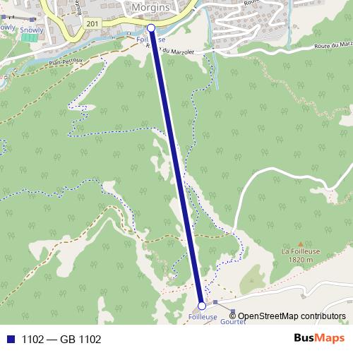 1102 cable-car Line Map