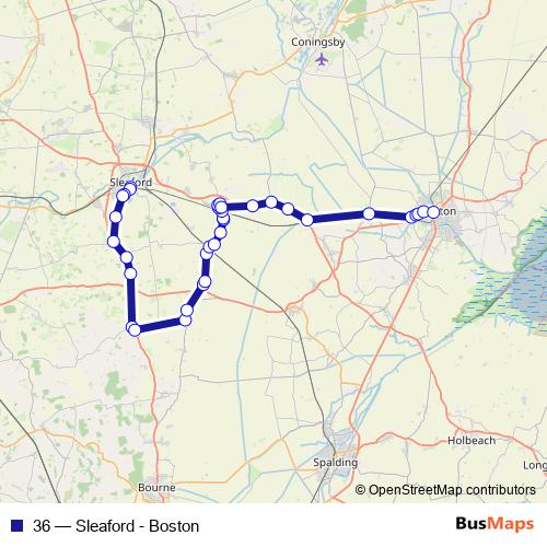 36 bus Line Map