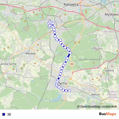 36 bus Line Map