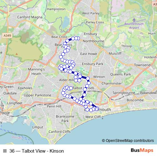 36 bus Line Map