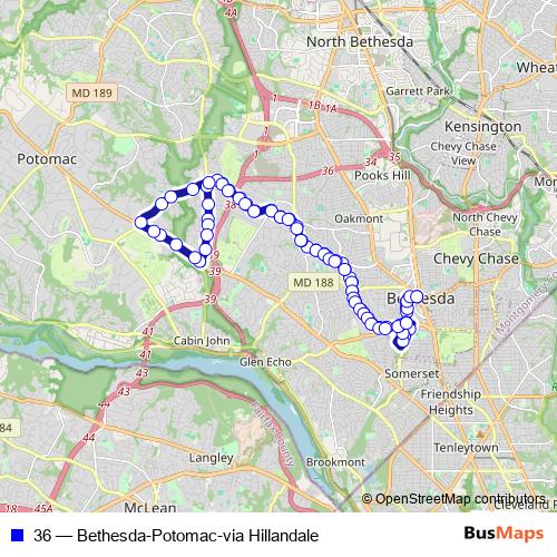 36 bus Line Map