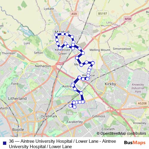 36 bus Line Map
