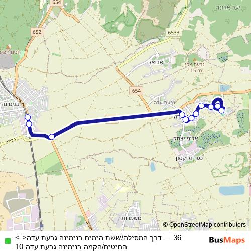 36 bus Line Map