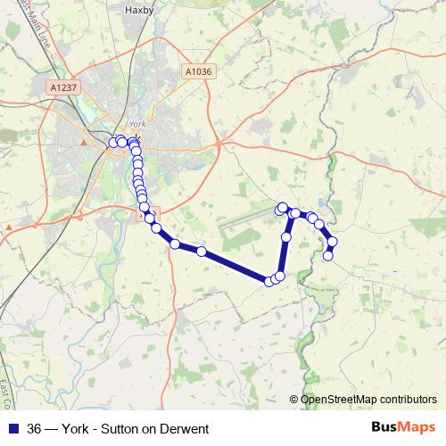 36 bus Line Map