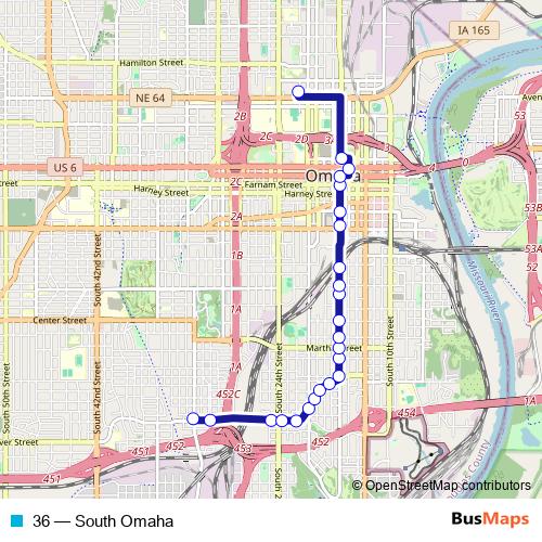 36 bus Line Map