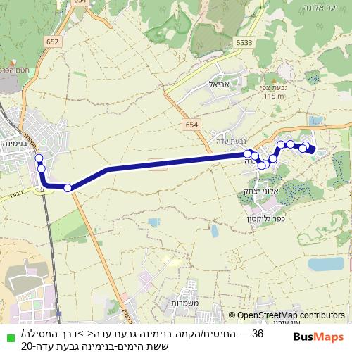 36 bus Line Map