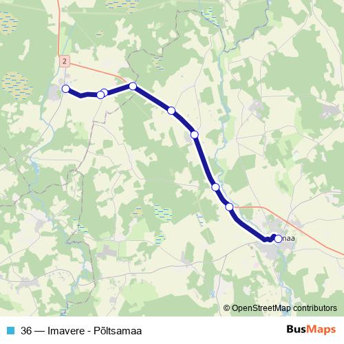 36 bus Line Map