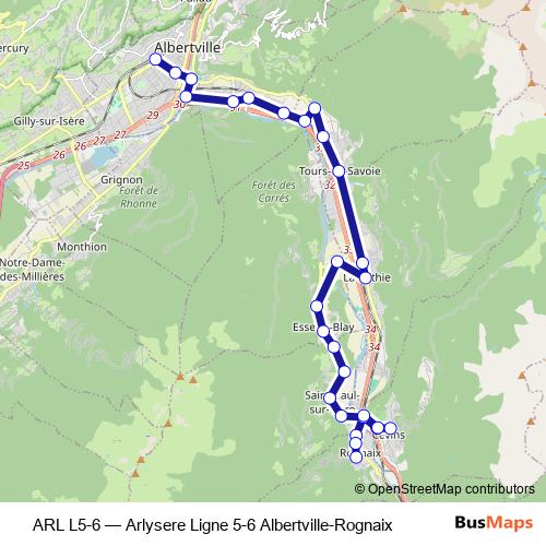 ARL L5-6 bus Line Map