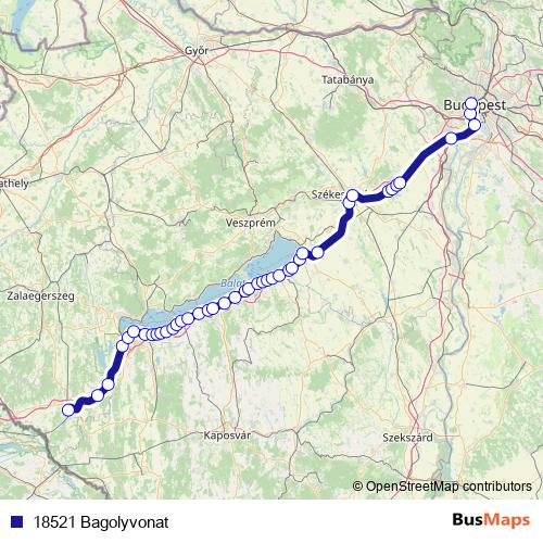 18521 Bagolyvonat rail Line Map