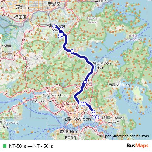NT-501s bus Line Map