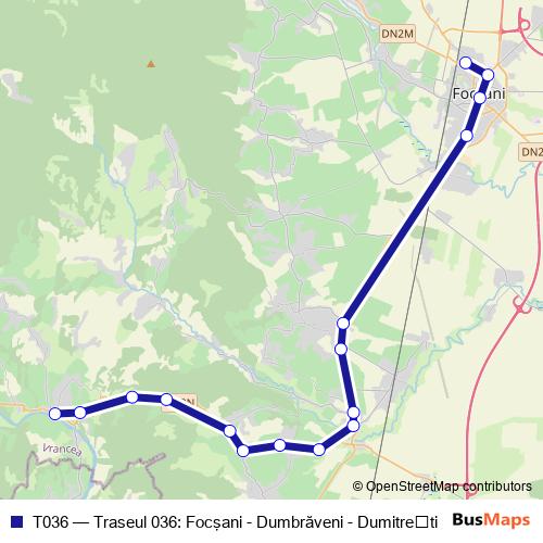 T036 bus Line Map