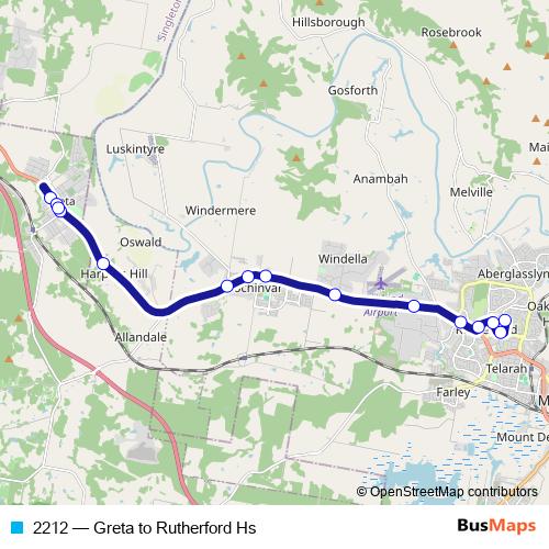 2212 bus Line Map