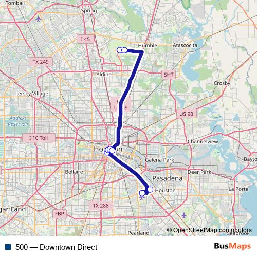 500 bus Line Map
