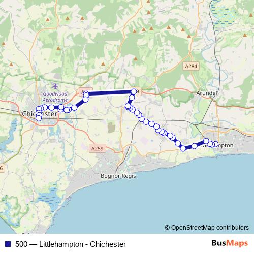 500 bus Line Map