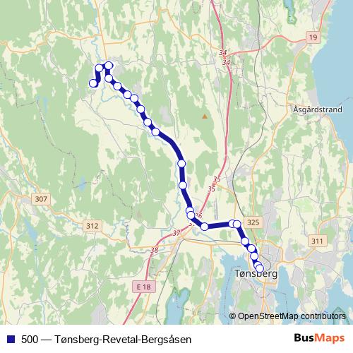 500 bus Line Map